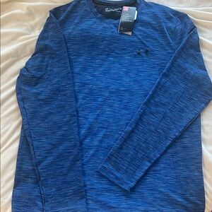 Under Armour Men's Heathered Blue Long Sleeve Tee